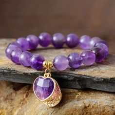 handmade amethyst beaded bracelet for women Handmade Friendship Bracelets, Romantic Heart, Natural Stone Bracelets, Mala Bracelet, Heart Shape Pendant, Black Agate, Healing Bracelets, Jasper Beads, Gemstone Bracelet