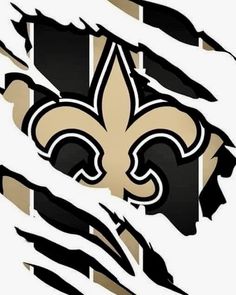 the new orleans saints logo has been torn into pieces