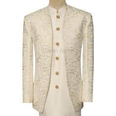 Elevate your special occasion attire with this exquisite Off-White Prince Coat paired with a traditional Shalwar Kameez. This designer ensemble exudes sophistication and elegance, making it a perfect choice for weddings, groomsmen, red carpet events, and more. Premium Craftsmanship The Off-White Prince Coat is meticulously crafted from premium quality fabric, ensuring both comfort and style. The coat features an open front design, adding a touch of modern flair to the traditional silhouette. Int Prince Coat, Traditional Attire, Shalwar Kameez, Front Design, Touch Of Modern, Front Open, Red Carpet, Pakistan, Quality Fabric