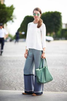 streetstyle-goyard-saint-louis Paris Couture Week, Paris Couture, Couture Week, Street Style Paris, Fashion Victim, Paris Street Style, Paris Street, Fashion Week Street Style, Wide Legs