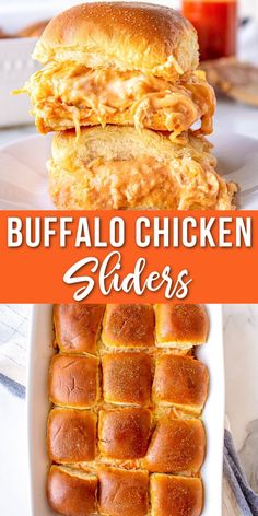 sliders on a plate Sliders Recipes Hawaiian Rolls, Easy Slider Recipes, Sliders Recipes, Buffalo Chicken Sliders, Easy Buffalo Chicken, Kids Dinner, Chicken Sliders, Hawaiian Rolls, Slider Recipes