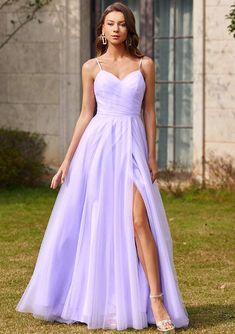 Pastel Purple Prom Dress Long, Pastel Purple Prom Dress, Prom Dresses Long Purple, Prom Dresses Purple, Prom Dress Purple, Flowy Prom Dresses, Long Sleeve Homecoming Dress, Mermaid Ball Gown, Purple Prom