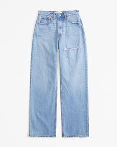 Women's High Rise Loose Jean | Women's Bottoms | Abercrombie.com Women's Bottoms, Loose Jeans, Cute Everyday Outfits, Everyday Outfits, Clothing Items, Womens Bottoms, Full Length, High Rise, Cotton Fabric