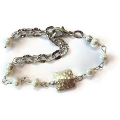 This pearl and sterling silver bracelet created by Jewelry By Carmal is made of: white freshwater pearls, sterling silver: beads, chain, spring clasp and findings. This bracelet measures up to 8 inches in length. View other chain bracelets: http://www.etsy.com/shop/jewelrybycarmal?section_id=8004322 WE OFFER FREE SHIPPING WITHIN THE UNITED STATES. Our jewelry is unique and custom designed. We would love to assist you with any custom orders or needs for special occasions! We appreciate your shopp Sterling Silver Bracelet In Silver, Silver Sterling Silver Bracelet, Minimalist Silver Chain Jewelry For Wedding, Adjustable Minimalist Sterling Silver Bracelet, White Metal Jewelry For Weddings, Silver Dangle Bracelet With Sterling Silver Clasp, Silver Metal Bracelets For Wedding, Elegant Silver Chain Bracelet For Jewelry Making, Classic Silver Bracelet Jewelry