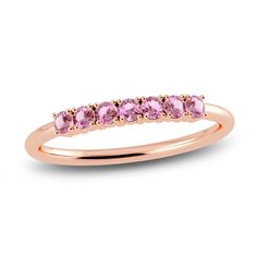 A playful balance between generous sparkle and minimal style, this gorgeous 10K rose gold ring, adorned with shimmering natural pink tourmaline gemstones, makes the perfect gift (or keep for yourself). Substantial enough to wear on its own, or style comfortably stacked with other rings from your collection. From the Juliette Maison collection. Gold Book, Jared The Galleria Of Jewelry, Half Eternity Ring, Tourmaline Stone, Minimal Style, Gold Price, Tourmaline Gemstone, Pink Tourmaline, Stone Settings