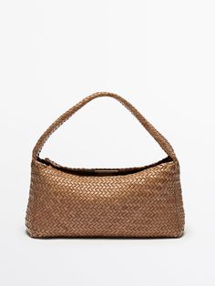 Find MASSIMO DUTTI Woven Nappa Leather Bag on Editorialist. This Massimo Dutti bag is crafted from woven nappa leather. It features a top handle and measures 28 x 16 x 7 cm. Massimo Dutti Bags, Nappa Leather Bag, Massimo Dutti Women, Brown Accessories, Milk Makeup, Leather Bucket Bag, Leather Bucket, Beige Brown, Massimo Dutti