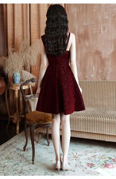 Product Information:Dress Number: 3EWSMaterial: VelvetSilhouette: A-lineColor: Wine RedHemline: Knee LengthBack Detail: ZipperNormal Order Delivery time:Tailoring Time: 2-3 weeksShipping time: 3-5 working daysFor normal order, you can receive your order in 3-4 weeks.Rush Order:Rush order service is available. For rush order, you can receive your order in 14 working days.Custom Size:We offer free custom size service. Please leave us the following measurements according to the measuring guide:Bust Prom Dresses Lace Sleeves, Wine Red Bridesmaid Dresses, Long Black Evening Dress, Wedding Cardigan, Red Bridesmaids, Color Rush, Satin Evening Dresses, Red Bridesmaid Dresses, Sweetheart Prom Dress