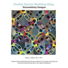 an advertisement for the double wedding ring quilt pattern, which is featured in this article