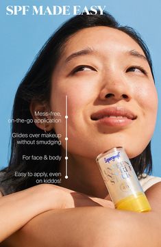 What it is: A 100% invisible sunscreen stick for on-the-go, clear sun protection that helps reduce the appearance of oil and glides seamlessly over makeup.What it does: This mess-free sunscreen stick brings the fan-favorite Unseen Sunscreen magic into a portable, easy-to-apply stick. With an expertly crafted formula that helps reduce the appearance of oil and shine, this sunscreen stick delivers a natural finish and powerful sun protection with no white cast! The velvety, invisible formula glide Skin Icon, Supergoop Unseen Sunscreen, Unseen Sunscreen, Over Makeup, Coco Beach, Bamboo Extract, Sunscreen Stick, Sunscreen Spf 50, Broad Spectrum Sunscreen