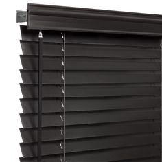 an open window with black blinds on the top and bottom, in front of a white background