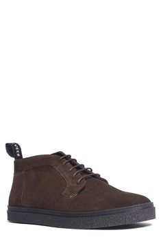 A clean, classic silhouette defines a stylish chukka boot built from rich suede leather. Leather upper and lining, rubber sole Imported Suede Lace-up Chukka Boots For Work, Casual Suede Chukka Ankle Boots, Casual Suede Chukka Boots Plain Toe, Classic High-top Suede Desert Boots, High-top Chukka Boots With Leather Footbed For Fall, High-top Suede Chukka Boots For Fall, Fall High-top Suede Chukka Boots, Casual Suede Chukka Boots With Textured Sole, High-top Chukka Boots With Leather Lining For Fall