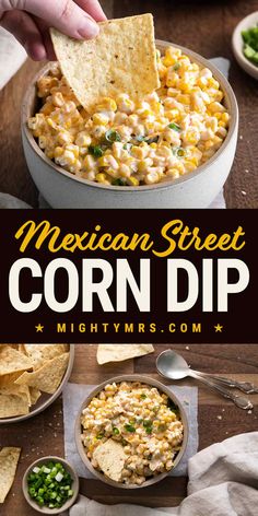 Mexican Street Corn Dip Elotes Corn Dip, Mexi Corn Dip With Cream Cheese, Hot Dips Recipes, Elote Corn Dip, Elote Dip Recipe, Elote Dip, Street Corn Dip, Mexican Street Corn Dip, Corn Dip Recipes