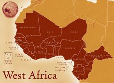 a map of the west africa region