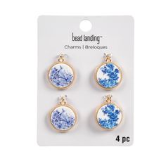 Buy the Vintage Floral Print Charm Set by Bead Landing™ at Michaels. Create a classic and elegant necklace or bracelet with this vintage floral print charm set from Bead Landing. For a quick outfit embellishment just slide a charm onto a simple chain or ribbon and style as desired. Create a classic and elegant necklace or bracelet with this vintage floral print charm set from Bead Landing. For a quick outfit embellishment just slide a charm onto a simple chain or ribbon and style as desired. Det Vintage Charm Blue Jewelry For Jewelry Making, Blue Necklaces With Vintage Charm For Gift, Blue Vintage Jewelry With Charm, Whimsical Blue Charm Jewelry, Vintage Blue Jewelry With Flower Charm, Bead Landing, Simple Chain, Quick Outfits, Vintage Floral Print