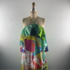 Farm Rio L S Exotic Tropical Parrot Bird Ruffle Off-Shoulder Halter Resort Dress. Fits Approximately : Small To Medium; No Size Indicated - See Measurements. Shoulder : Bust : Hip : Length : Nwt. Excellent Condition. Never Worn. 0992 New To Poshmark? Use Code "Shesabettie" For $10 Off Your First Purchase! Resort Dress, Tropical Parrot, Resort Dresses, Parrot Bird, Farm Rio, Hip Length, Parrot, Off The Shoulder, Off Shoulder