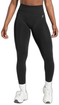 Seamless Training Leggings, Casual Black Seamless Tights, Seamless Fabric Workout Leggings, Seamless Leggings For Training, Black Micro-elastic Seamless Tights, Seamless Elastane Tights For Training, Seamless Snug Fit Activewear, Snug Fit Sportswear Yoga Pants For Sports, Seamless Snug Fit Leggings For Training