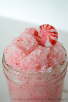 Peppermint Sugar Scrub Recipe Peppermint Sugar Scrub Diy, Peppermint Sugar Scrub, Scrub Recipe Diy, Coconut Oil Sugar Scrub, Peppermint Sugar Scrubs, Scrub Diy, Baskets Ideas, Bath Scrubs, Christmas Gift Handmade