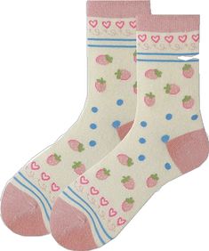 kawaii strawberry socks boogzel apparel Y2k Socks, Strawberry Socks, Socks Y2k, Aesthetic Socks, Find Aesthetic, Kawaii Strawberry, The Glory, Of Course, Socks