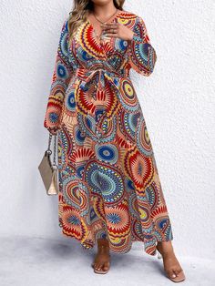 The Luxe Lune Allover Print Lantern Sleeve Belted <a href="https://canaryhouze.com/collections/women-dresses" target="_blank" rel="noopener">Dress</a> is a must-have for any fashion-forward individual. With its eye-catching allover print and flattering lantern sleeves Red Boho, Boho Patterns, Red Style, Versatile Dresses, Lantern Sleeve, Style Boho, City Chic, Paisley Pattern, Lantern Sleeves