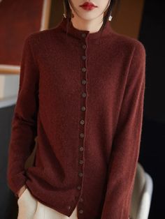 Winter 100% Wool Thicken Shirt Sweater Women Curled Round Neck Knitted Cardigan This is Asia Size, 1cm=0.394inch, 1inch=2.54cm M: bust: 95 cm,   length: 57 cm,   sleeve: 57 cmL: bust: 100 cm,   length: 58 cm,   sleeve: 58 cmXL: bust: 105 cm,   length: 60 cm,   sleeve: 59 cm   XXL: bust: 110 cm,   length: 62 cm,   sleeve: 60 cm    Note:(manual measurement, there may be 1-3 cm error thank you for your understanding.) And due to different display and different batch of products, the real picture ma Winter Model, Knitting Women Cardigan, Shirt Sweater, Style Office, Loose Sweater, Women Sleeve, Collar Top, Sweater Women, Soft Tops