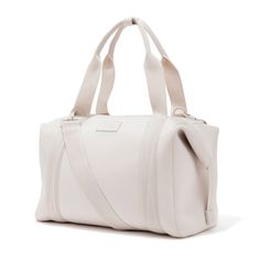 Landon Carryall Functional Cream Shoulder Bag For Travel, Functional Cream Shoulder Bag For Daily Use, Versatile Beige Bag For Commuting, Functional Cream Bags For Everyday Use, Functional White Shoulder Bag With Luggage Sleeve, Beige Rectangular Bag For Commuting, Functional Cream Bag With Removable Pouch, Functional Cream Bags With Removable Pouch, Everyday Large Capacity Cream Duffle Bag