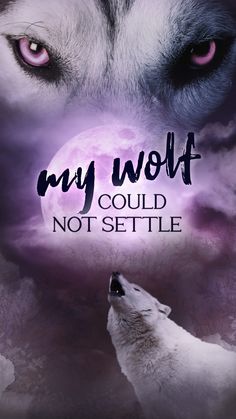 two wolfs are facing each other in front of a full moon with the words, my wolf could not see it