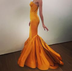 Zac Posen Zac Posen, Couture Gowns, Gorgeous Gowns, Orange Dress, Elie Saab, Beautiful Gowns, Fancy Dresses, Ball Dresses, Dream Dress