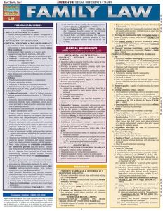 the family law poster is shown in red, yellow and blue with words on it