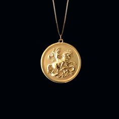 Saint George Pendant 3 - johnnysaintstudio George Necklace, Phoenix Pendant, St Georges, Faith Jewelry, Gold Dragon, Gold Medallion, Egyptian Jewelry, Solid Gold Chains, White Gold Chains