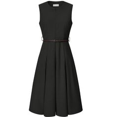 This dress can be a perfect addition to almost any outfit from formal to daily wear, great for work, meetings, offices, businesses, work, parties, cocktails, weddings, casual, everyday dressing, etc. It exudes professionalism and sophistication, helping you make a strong impression in any business setting. Pair with high heels for a chic office look. Comfortable and versatile, this sleeveless dress is perfect on its own or as a layer under a blazer. Classic Black Dress Formal, Workwear Dresses, Formal Workwear, Cloth Ideas, Work Meetings, Classic Black Dress, Work Parties, Professional Dress, Black Dress Formal