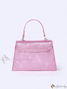 Bird in Bag - Fashionable Sequin Detail Flap Square Bag Pink Details, Novelty Bags, Print Style, Bird In Bag, Bag Bag, Square Bag, All Over Print, Fashion Prints, Top Handle