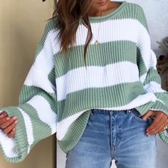 Note: Actual Sweater Pic 2-4 Knit Sweater 100% Acrylic Price Firm Casual Preppy Outfits, Trendy Outfits For Teens, Cute Preppy Outfits, Easy Trendy Outfits, Elegantes Outfit, Mein Style, Simple Trendy Outfits, Cute Everyday Outfits, Cute Simple Outfits