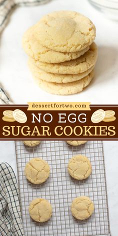 Looking for a tasty treat? Try No Egg Sugar Cookies! This best dessert recipe is perfect for those with egg allergies and is one of the best easy baked goods. These small batch cookies are egg free and delicious. Bake a batch today and enjoy! Sugar Cookie Recipe Without Eggs, No Egg Sugar Cookies, Sugar Cookie Recipe No Egg, Sugar Cookie Recipe Small Batch, Easy Baked Goods, Small Batch Cookie, Egg Sugar Cookies, Cookie Recipes Without Eggs, Cinnamon Sugar Desserts