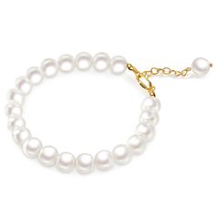 Adorn your wrist with this exquisite pearl bracelet, a testament to classic beauty and refined style. Each lustrous pearl delicately strung together, forming a captivating symphony of elegance and grace. Let its iridescent glow illuminate your every step, exuding an aura of sophistication that transcends trends and stands the test of time. Elevate your ensemble and make a statement that whispers of refined taste and timeless allure.Thickness: 8mm mmMaterial: CopperStone Type: PearlPlating Color: Single Strand Pearl Bracelet, Pearl Bracelet With Pearl Charm For Formal Occasions, Classic Gold Pearl Drop Bracelet, Elegant Adjustable Pearl Necklace With Round Beads, Classic Gold Bracelet With Pearl Drop, Elegant Round Beads Pearl Necklace With Adjustable Fit, Pearl White Single Strand Bracelet With Round Beads, Elegant Hypoallergenic Jewelry With Round Beads, Single Strand Pearl Bracelet With Round Beads