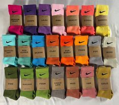 Hand Dyed Nike Dri-fit Socks Tie Dye - Etsy Nike Socks Colorful, Colorful Nike Socks, Colored Nike Socks, Cool Socks Aesthetic, Dyed Nike Socks, Dri Fit Socks, Cute Nike Outfits, Preppy Shoes, Pretty Shoes Sneakers