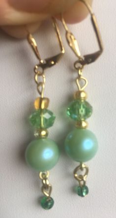 Excited to share the latest addition to my #etsy shop: Green Bead Earrings https://etsy.me/2VmNsHJ  #jewelry #earrings #no #women #glass #earlobe #leverback #dangleearrings #beadearrings Elegant Green Beaded Drop Earrings, Beaded Jade Earrings As A Gift, Nickel-free Green Beaded Earrings For Parties, Green Beaded Dangle Necklaces, Green Dangle Necklace With Beads, Green Necklaces With Dangling Beads, Elegant Green Hypoallergenic Beaded Earrings, Green Czech Glass Necklaces For Party, Green Jewelry With Dangling Round Beads