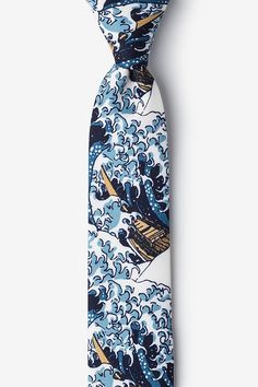 The Great Wave Off Kanagawa Skinny Tie The Great Wave, Great Wave Off Kanagawa, Anime Guys Shirtless, Business Wear, Fit Ideas, Fit Inspo, Guys And Girls, Bow Ties, Ties Mens