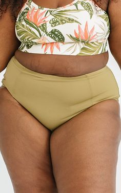 Cactus High-Waist Bottom | Lime Ricki Poolside Fashion, Perfect Legs, High Waisted Swim, Short Legs, Princess Seams, High Waist Bottoms, Developing Country, Princess Seam, Swim Bottoms