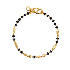 22ct Yellow Gold Childrens Bracelet Black & Gold Beads (Maniya/Manka/Nazariya) Metal: 22k Gold 916 Gold Weight: 2.3gm Length: 5.5"inch Width: 2.4mm Packaging : Elegant Gift Box Shipping Free in UK Shipping World Wide : See Policy International orders may be subject to customs duties or taxes. The courier will contact you during shipment for you to pay. Returns Policy : 14 Days Hassle Free Returns for 100% Refund   To try this item Or View More from our collections Please Visit Our Showroom Raina Diamond Nose Stud, Gold Nose Stud, Heritage Jewellery, Gold Rings Jewelry, Cluster Engagement Ring, Childrens Jewelry, Bracelet Black, Diamond Drop Earrings, Mens Wedding Rings