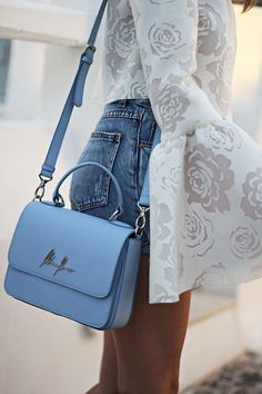 여름 스타일, Blue Purse, Prada Bags, Cute Purses