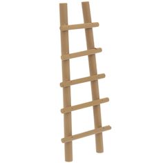 a wooden ladder is shown against a white background