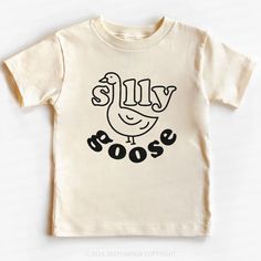 Silly Goose Toddler&Kids Tees 7 Sale-Beepumpkin™ Cute Goose, Kids Shirts Design, Funny Toddler Shirt, Funny Farm, Kids Tees, White Onesie, Silly Goose, Personalized Clothes, Clothes Horse