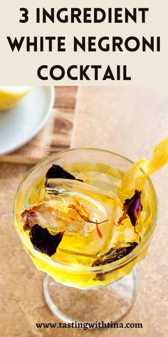 This Simple White Negroni is refreshing and so easy! With gin, a French bitter aperitif, and Lillet Blanc, this easy cocktail is great for any occasion. White Negroni, Negroni Recipe, Flavoured Gin, Italian Cocktails, Pretty Cocktails, Gin Cocktail Recipes, Easy Cocktail, Cocktail Serving, Food Substitutions