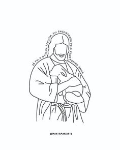 Sheep Tattoos, 99 Sheep, Sheep Tattoo, Bible Drawing, Jesus Tattoo, Handmade Embroidery Designs, Jesus Lives, Catholic Art, Sketches Easy