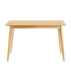 a small wooden table with two legs on the bottom and one leg up against it