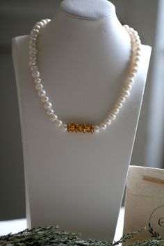 Handmade with love freshwater pearl necklace with Nepali tilhari Pearl Necklace With Gold, Fresh Water Pearl Necklace, Water Pearl Necklace, Gold Jewellry, Freshwater Pearl Necklace, Fresh Water Pearl, Freshwater Pearl Necklaces, Pendant Necklaces, Fresh Water