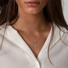 Gold Cross Necklace Silver Cross Necklace Women Big Small Cross Necklace Religious Necklace Jewelry Dainty Cross Necklace Gold Cross Pendant This spectacular necklace can be a perfect gift for you and your loved ones. A beautiful piece perfect for giving to a special someone or as a gift for yourself. ►HOW TO ORDER 1- Please select your preferred chain length from the menu. 2- Please select your preferred color from the menu. ►PRODUCT DETAILS The material is Solid 925K Sterling Silver Cross Heig Elegant Clavicle Chain Cross Necklace For Gift, Elegant Cross Pendant Necklace For Gift, Elegant Cross Pendant Necklace As Gift, Cross Pendant Jewelry Gift For Her, Elegant Cross Charm Necklace With Adjustable Chain, Elegant Pendant Cross Necklace For Gift, Elegant Pendant Cross Necklace As Gift, Elegant Cross Jewelry As Gift For Her, Elegant Cross Pendant Necklace As A Gift For Her