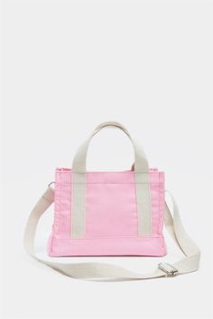 Pink Women Canvas Mini Tote Bag bag LUNARITY GARAGE Pink Top Handle Satchel With Large Capacity, Pink Large Capacity Handheld Satchel, Pink Handheld Satchel With Large Capacity, Cute Pink Travel Satchel, Pink Handheld Satchel For School, Pink Rectangular Satchel For School, Pink Tote Satchel For School, Pink Large Capacity Rectangular Satchel, Trendy Pink Satchel Canvas Bag