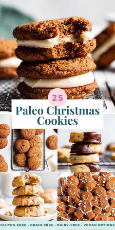 the cover of 25 palen christmas cookies