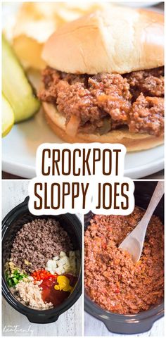 the crockpot sloppy joes recipe is ready to be eaten